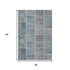 5' X 8' Teal And Beige Patchwork Washable Area Rug With UV Protection