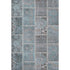 5' X 8' Teal And Beige Patchwork Washable Area Rug With UV Protection