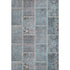 8' X 10' Teal And Beige Patchwork Washable Area Rug With UV Protection