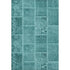 5' X 8' Turquoise And Aqua Patchwork Washable Area Rug With UV Protection