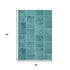5' X 8' Turquoise And Aqua Patchwork Washable Area Rug With UV Protection