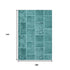 9' X 12' Turquoise And Aqua Patchwork Washable Area Rug With UV Protection