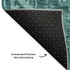 9' X 12' Turquoise And Aqua Patchwork Washable Area Rug With UV Protection