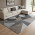8' X 10' Chocolate Brown And Gray Geometric Washable Area Rug With UV Protection