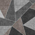 8' X 10' Chocolate Brown And Gray Geometric Washable Area Rug With UV Protection