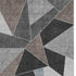 8' X 10' Chocolate Brown And Gray Geometric Washable Area Rug With UV Protection