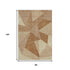 8' X 10' Chili Red And Beige Geometric Washable Area Rug With UV Protection