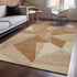 8' X 10' Chili Red And Beige Geometric Washable Area Rug With UV Protection