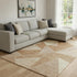 8' X 10' Chili Red And Beige Geometric Washable Area Rug With UV Protection