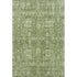8' X 10' Artichoke Green And Ivory Floral Washable Area Rug With UV Protection