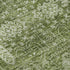 8' X 10' Artichoke Green And Ivory Floral Washable Area Rug With UV Protection