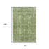 8' X 10' Artichoke Green And Ivory Floral Washable Area Rug With UV Protection