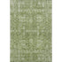 8' X 10' Artichoke Green And Ivory Floral Washable Area Rug With UV Protection