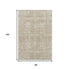8' X 10' Beige And Ivory Floral Washable Area Rug With UV Protection