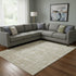 8' X 10' Beige And Ivory Floral Washable Area Rug With UV Protection