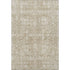 8' X 10' Beige And Ivory Floral Washable Area Rug With UV Protection