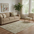 5' X 8' Brown And Ivory Floral Washable Area Rug With UV Protection