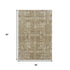 5' X 8' Brown And Ivory Floral Washable Area Rug With UV Protection