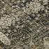 5' X 8' Coffee Ivory And Gold Floral Washable Area Rug With UV Protection