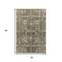 5' X 8' Coffee Ivory And Gold Floral Washable Area Rug With UV Protection