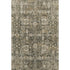 5' X 8' Coffee Ivory And Gold Floral Washable Area Rug With UV Protection