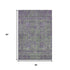 5' X 8' Fern Green And Purple Floral Washable Area Rug With UV Protection
