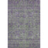 5' X 8' Fern Green And Purple Floral Washable Area Rug With UV Protection
