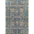 5' X 8' Green Blue And Beige Floral Washable Area Rug With UV Protection