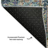 8' X 10' Green Blue And Beige Floral Washable Area Rug With UV Protection