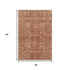 5' X 8' Chili Red And Copper Floral Washable Area Rug With UV Protection