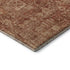 9' X 12' Chili Red And Copper Floral Washable Area Rug With UV Protection