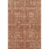 9' X 12' Chili Red And Copper Floral Washable Area Rug With UV Protection
