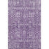 5' X 8' Purple And Ivory Floral Washable Area Rug With UV Protection