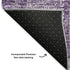 5' X 8' Purple And Ivory Floral Washable Area Rug With UV Protection
