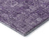 5' X 8' Purple And Ivory Floral Washable Area Rug With UV Protection