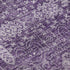5' X 8' Purple And Ivory Floral Washable Area Rug With UV Protection