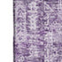 5' X 8' Purple And Ivory Floral Washable Area Rug With UV Protection