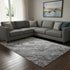 8' X 10' Gray And Ivory Abstract Washable Area Rug With UV Protection