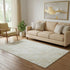 5' X 8' Ivory And Beige Abstract Washable Area Rug With UV Protection