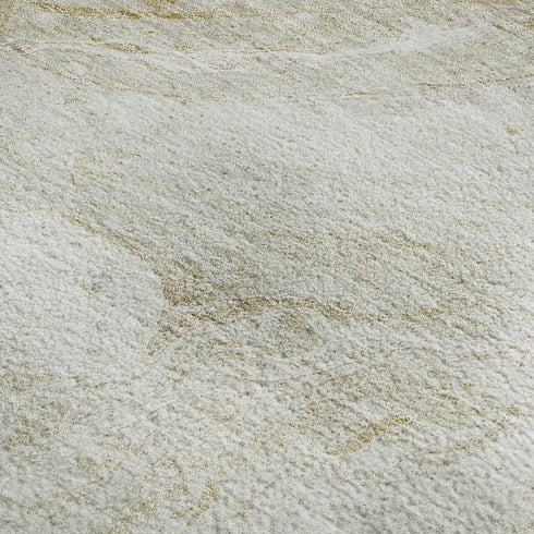 5' X 8' Ivory And Beige Abstract Washable Area Rug With UV Protection