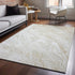 9' X 12' Ivory And Beige Abstract Washable Area Rug With UV Protection