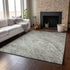9' X 12' Taupe And Ivory Abstract Washable Area Rug With UV Protection