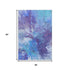 5' X 8' Blue Purple And Ivory Abstract Washable Area Rug With UV Protection