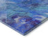 8' X 10' Blue Purple And Ivory Abstract Washable Area Rug With UV Protection