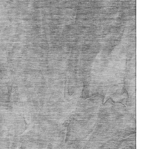 5' X 8' Gray And Ivory Abstract Washable Area Rug With UV Protection