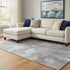8' X 10' Gray And Ivory Abstract Washable Area Rug With UV Protection