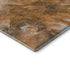 8' X 10' Chili Red Ivory And Copper Abstract Washable Area Rug With UV Protection