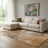 8' X 10' Chili Red Ivory And Copper Abstract Washable Area Rug With UV Protection