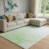 8' X 10' Artichoke Green And Ivory Abstract Washable Area Rug With UV Protection