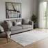 5' X 8' Gray And Ivory Abstract Washable Area Rug With UV Protection